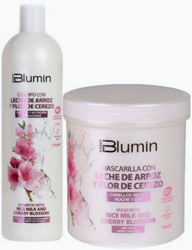 PACK LECHE DE ARROZ Y FLOR DE CEREZO (CHAMPÚ 1000ML + MASCARILLA 700ML)(TAHE BLUMIN)